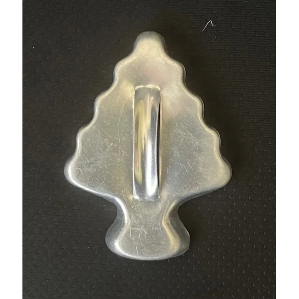 Vintage Aluminum W Handles Cookie Cutters Christmas Shape Lot of 4